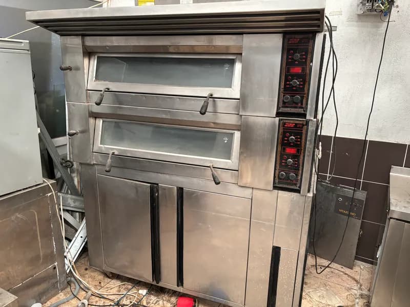 90*90 TAŞ TABANLI 2 KATLI KARTLI YARI OTOMATİK PİZZA PİDE GEVREK EKMEK DİNLENDİRMELİ FIRIN