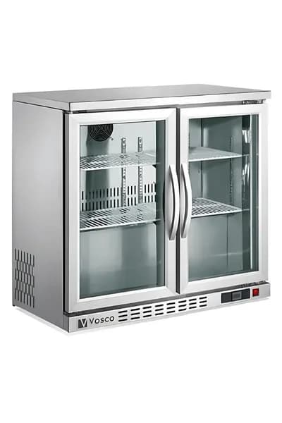 Vosco Bar Altı Şişe Soğutucusu Çift Kapak (Gri)