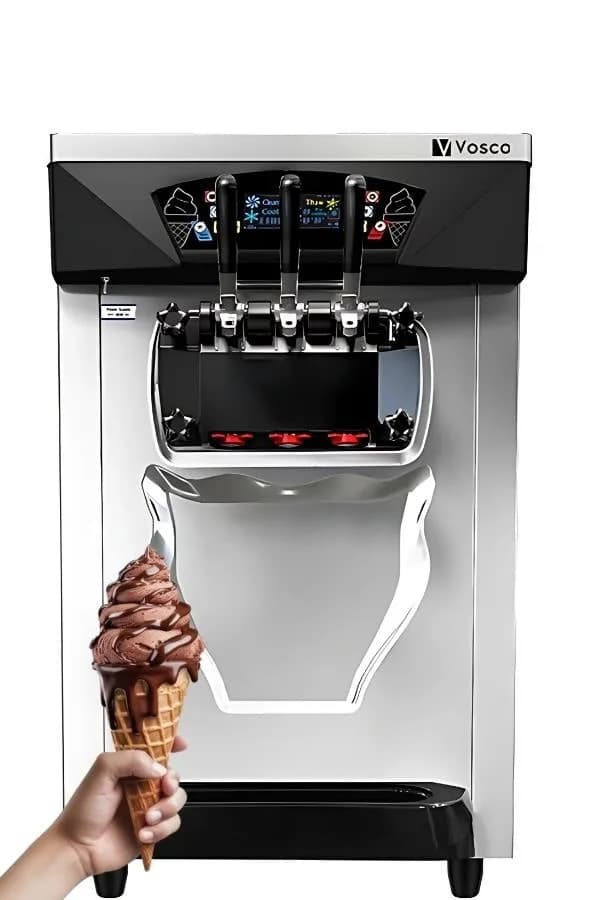 Vosco Dondurma Makinesi 3 Kollu (Soft) Set Üstü