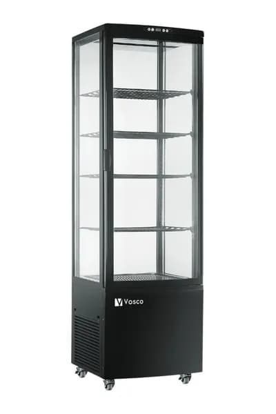 Vosco 235L Dikey Soğutmalı Teşhir Dolabı (Siyah)