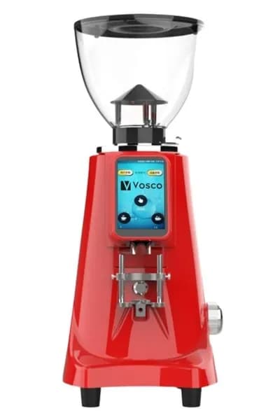Vosco 74mm Çelik Dişli Profesyonel Kahve Öğütme Makinesi Kırmızı