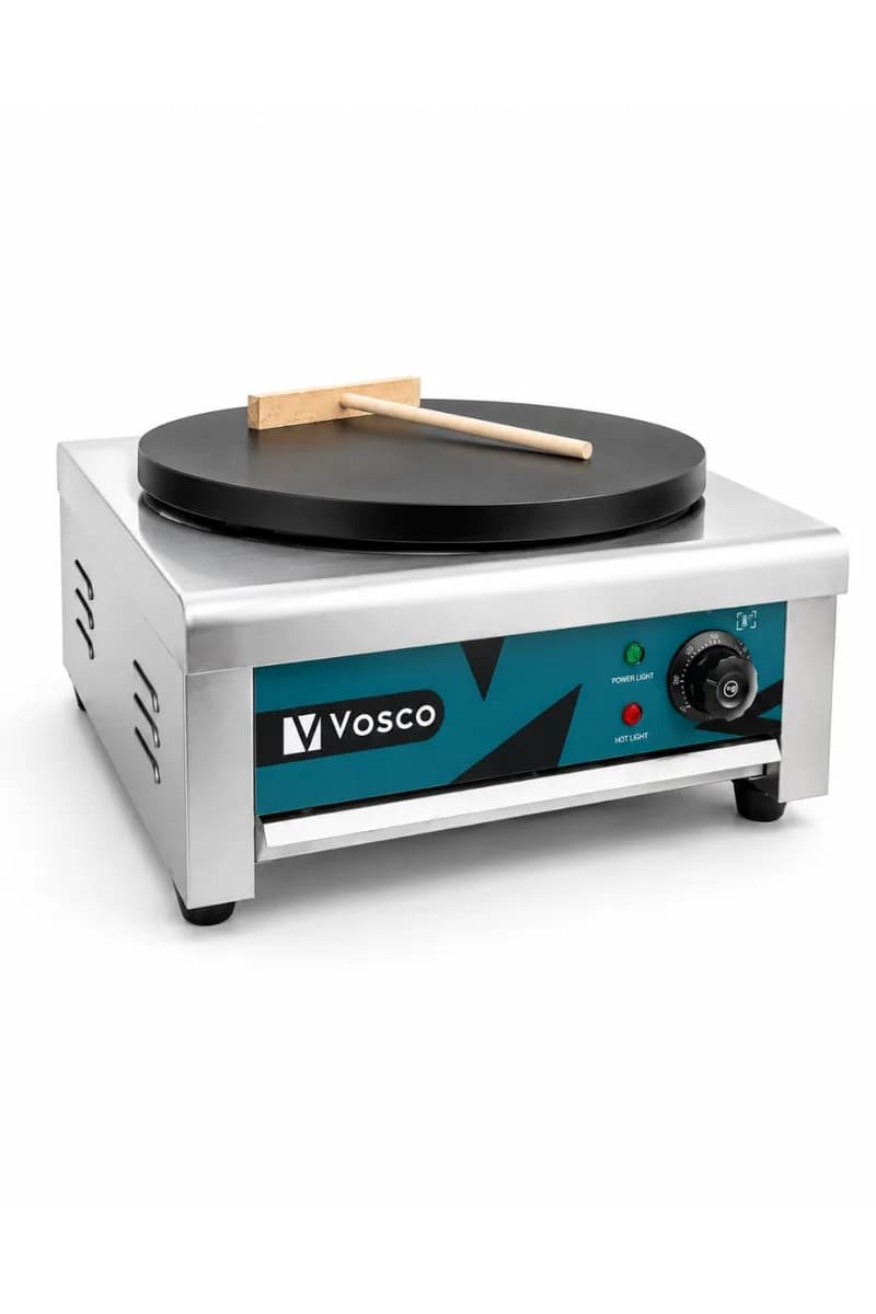 Vosco Tek Gözlü Elektrikli Krep Makinesi - 40 cm Profesyonel Krep Makinesi