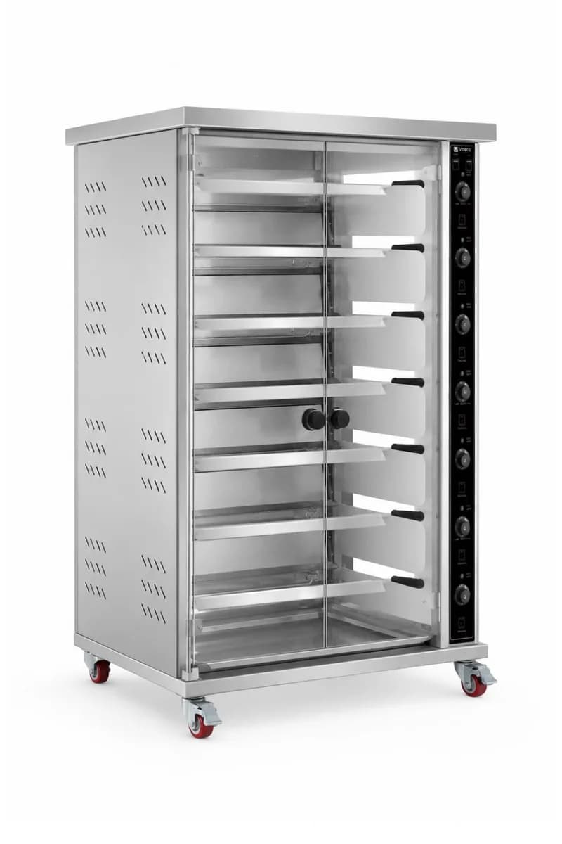VOSCO 7 Şişli Elektrikli Piliç Çevirme Fırını - 35 Tavuk Kapasiteli Profesyonel Rotisserie Fırın
