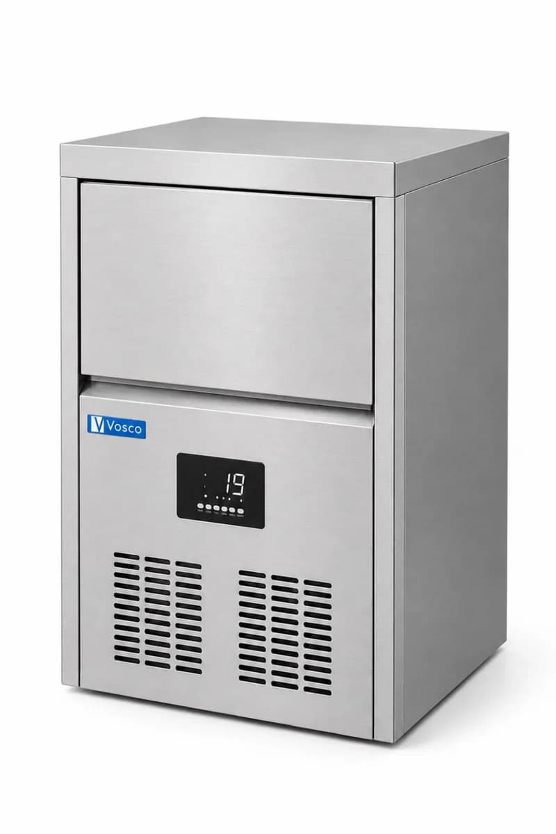 Vosco 40 Kg/Gün Küp Buz Makinesi - 15 Kg Hazneli Yerli Üretim Profesyonel Buz Makinesi
