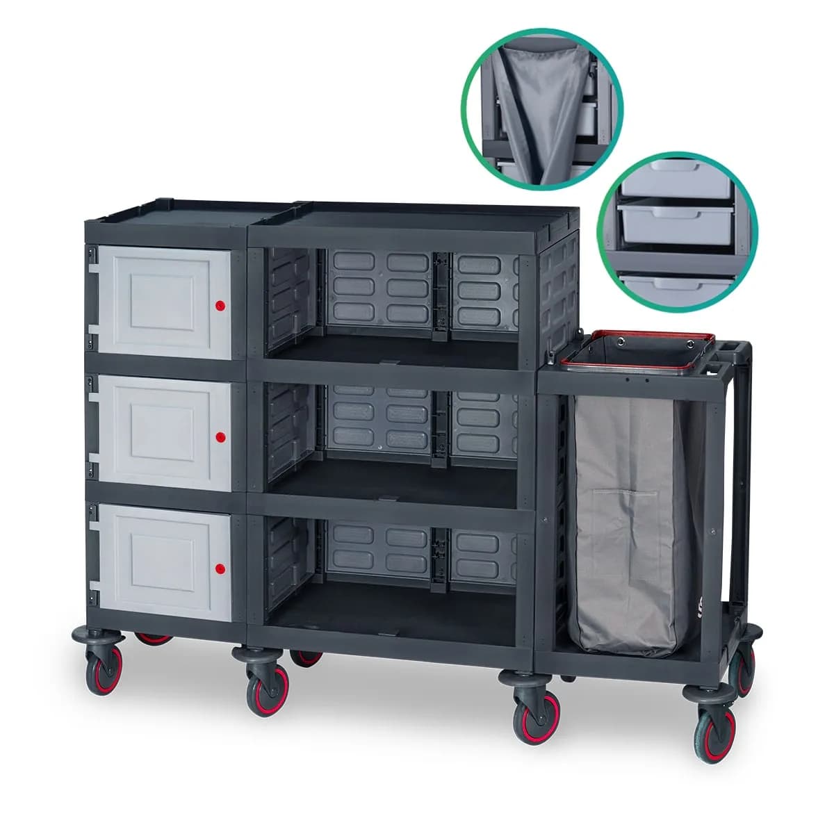 Pro Plus 407 Plastik Servis Arabası
