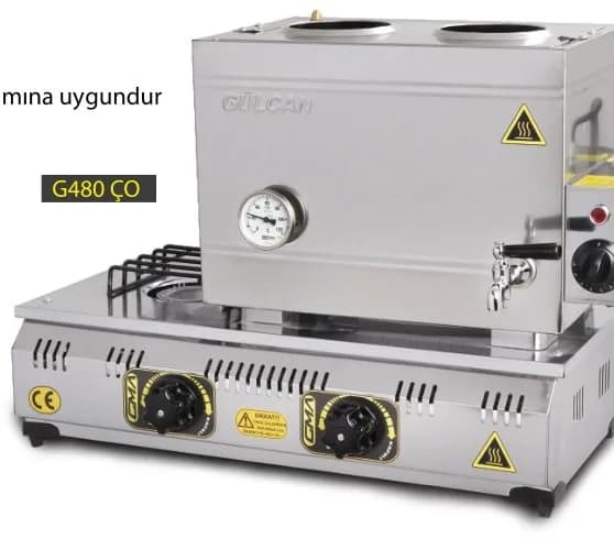 Elektrikli ve Gazlı Çay Ocağı 90'lık Dört Demlik