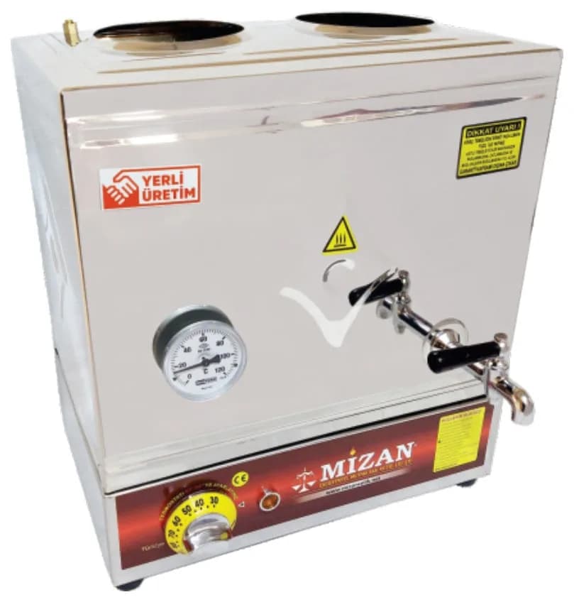 304 Delux Kaynaklı Pleytsiz Elektrikli Çay Kazanı 40'lık MÇ 117