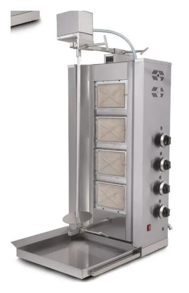 Üstten Motorlu Döner Ocağı 4 Radyanlı Gazlı