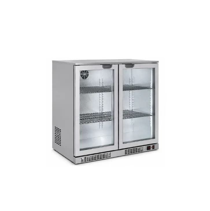 Senox Çift Kapılı Set Altı Şişe Soğutucu, Silver