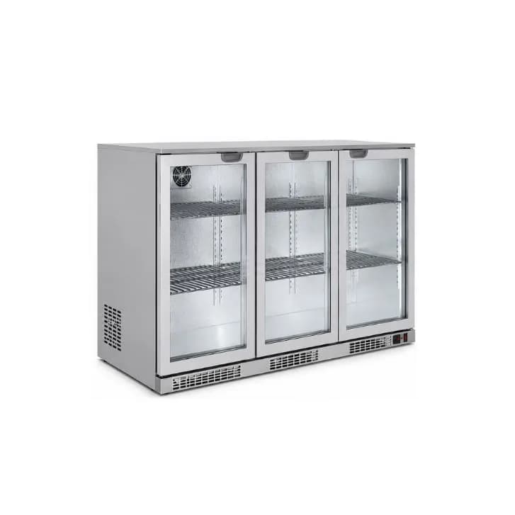 Senox Üç Kapılı Set Altı Şişe Soğutucu, Silver