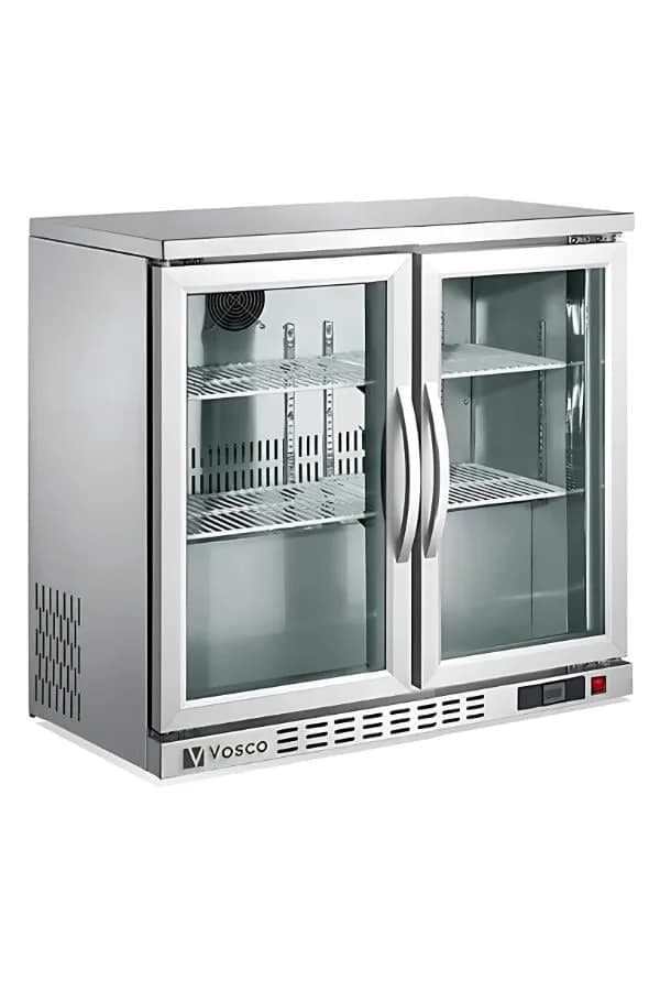 Vosco Bar Altı Şişe Soğutucusu Çift Kapak (Gri)