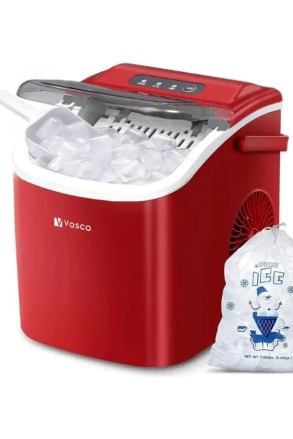 Vosco Eko Set Üstü Buz Makinesi 12 Kg Kırmızı