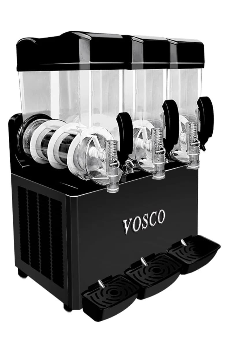 Vosco Buzlaş Makinası 15+15+15 Lt Üç Hazneli Siyah