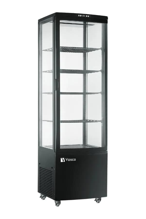 Vosco 235L Dikey Soğutmalı Teşhir Dolabı (Siyah)