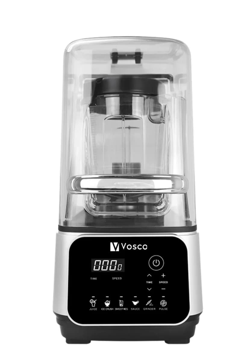 Vosco Soundproof Profesyonel Bar Blender 2 Lt - 1600W Dijital Endüstriyel Sessiz Smoothie & Buz Kırma Makinesi