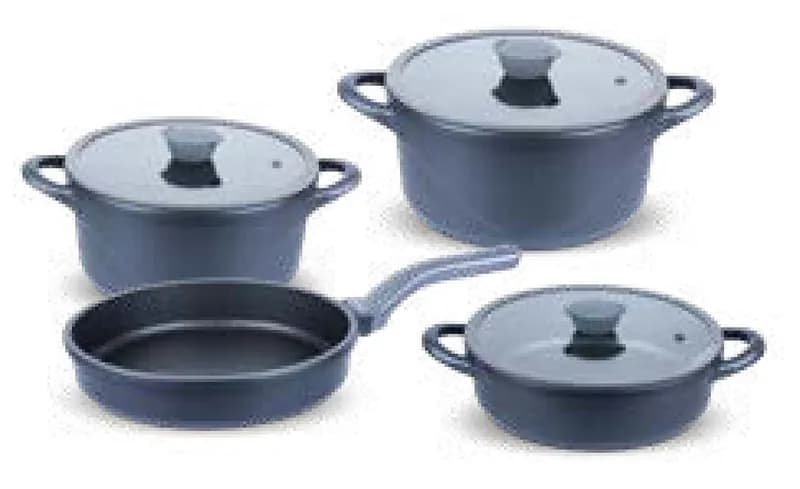 Manolya Gri 7 Parça Granit Set