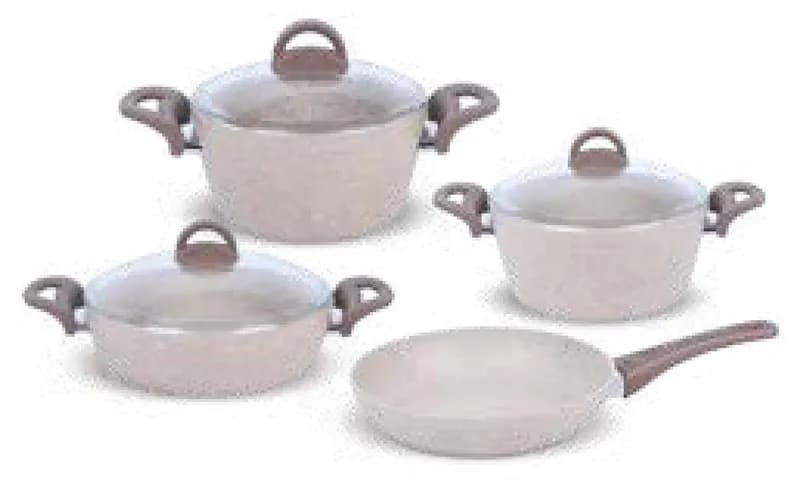 Mimoza Bej 7 Parça Granit Set