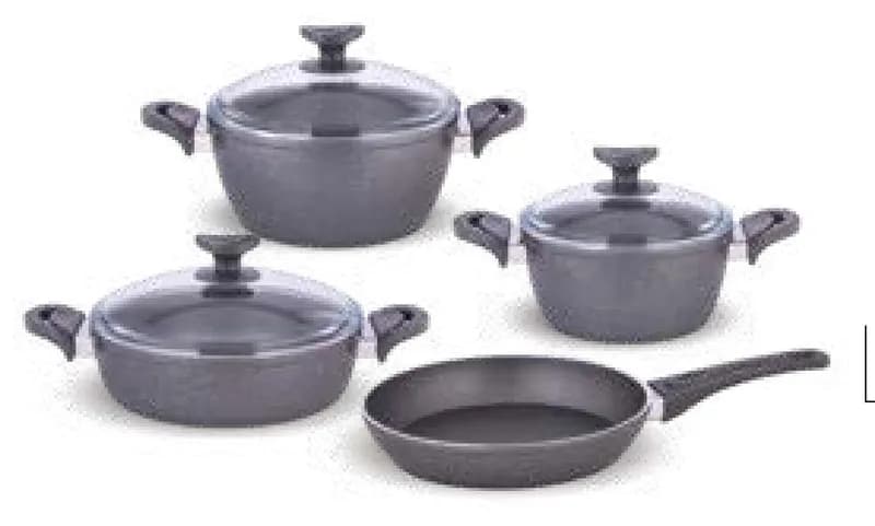 Mimoza Gri 7 Parça Granit Set