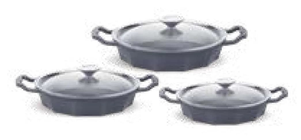 Sultan Gri 6 Parça Döküm Omlet Set 18 cm - 20 cm - 22 cm