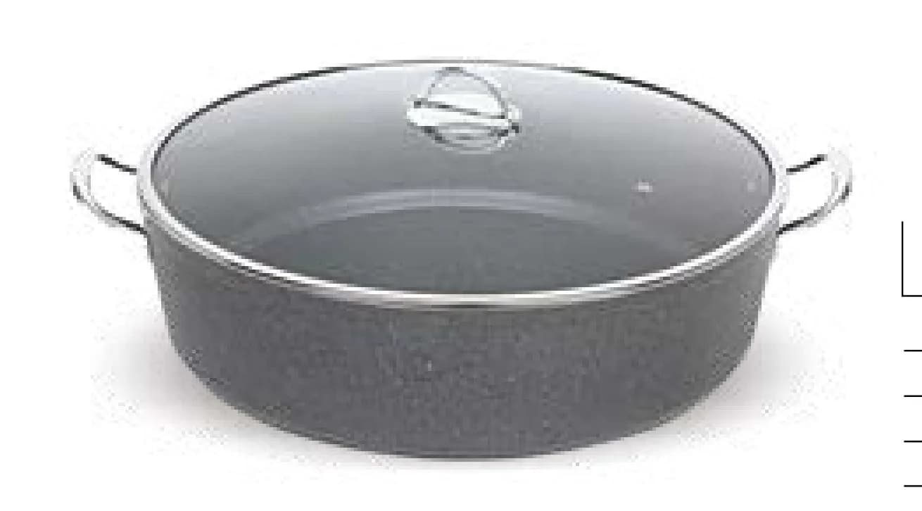 Endüstriyel Granit Basık Tencere 32 cm / 6,15 Lt