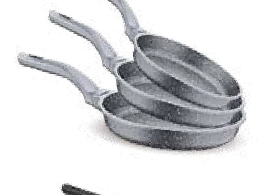 3’lü Döküm Gri Tava Set 20 - 24 - 28 cm