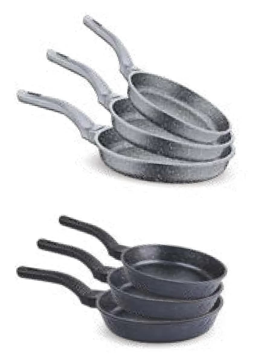 3’lü Döküm Siyah Tava Set 20 - 24 - 28 cm
