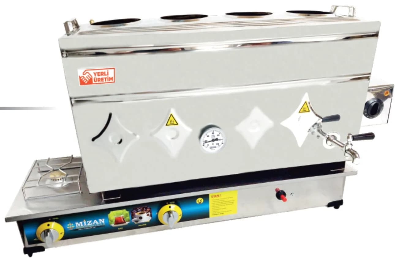 304 Çift Tabanlı Kaynaklı LPG / CNG + Elektrikli Çay Kahve Seti 80'lik MÇ 501